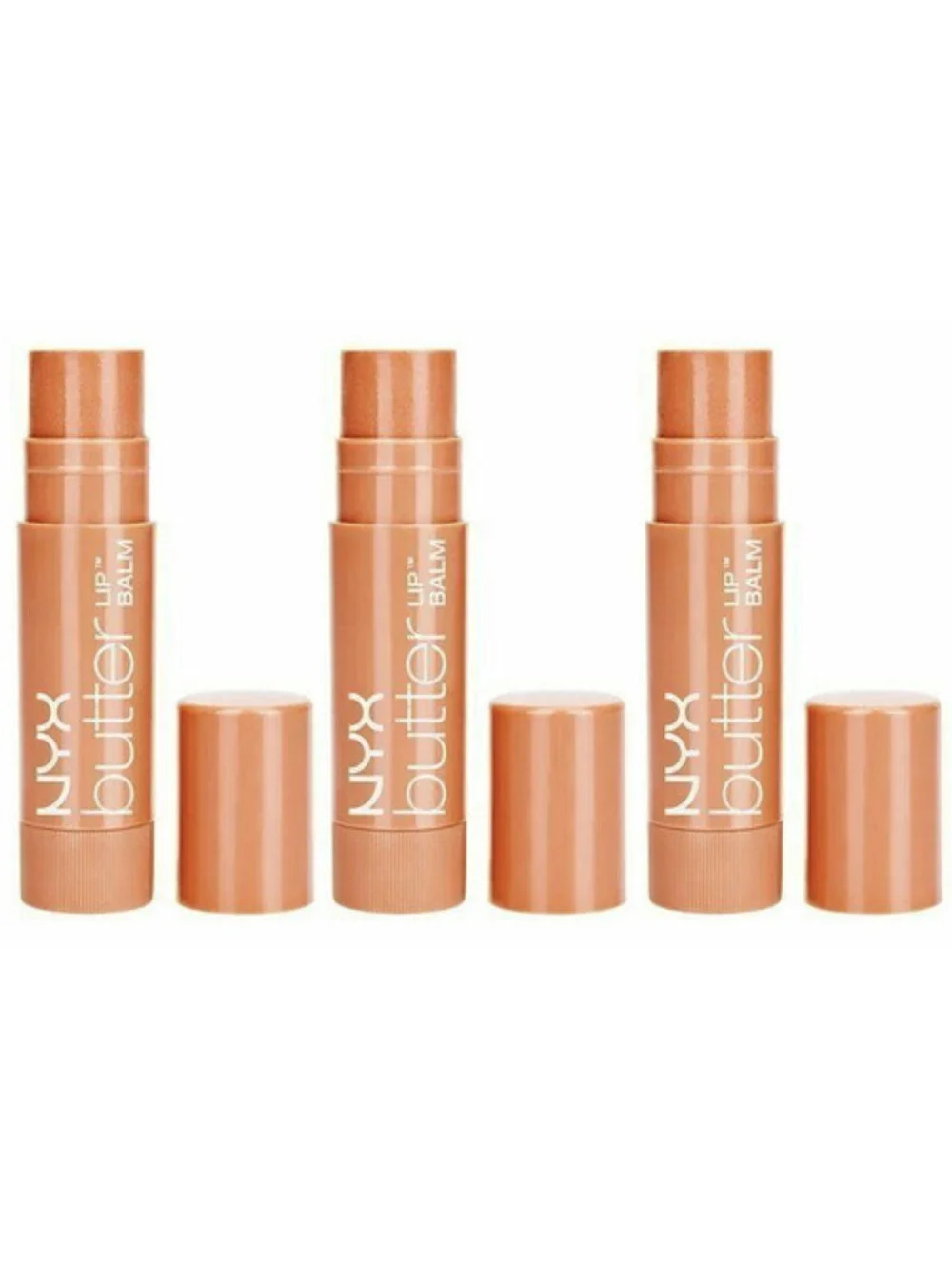 3-Pack New NYX Lip Butter Balm Subtle Color & Shine BLB05 Marshmallow (Sealed)
